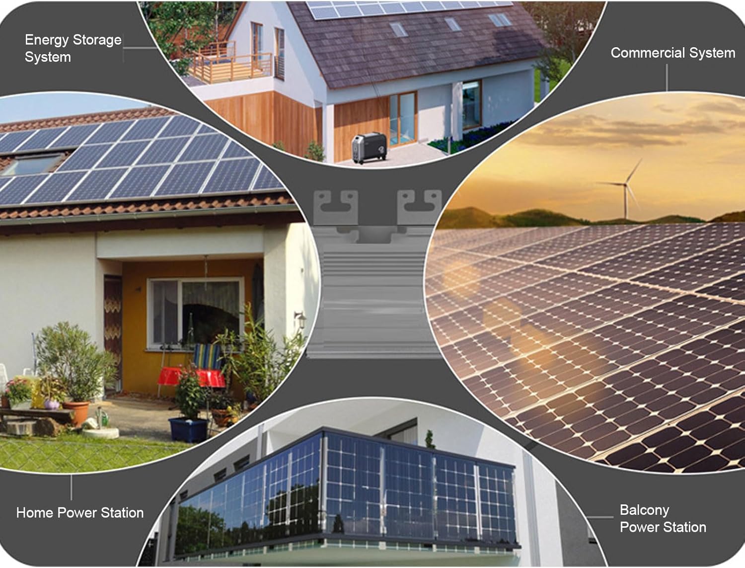 Solar Grid Tie Inverter, MPPT Smart PV System Aluminum Alloy Photovoltaic Grid Connected Inverter