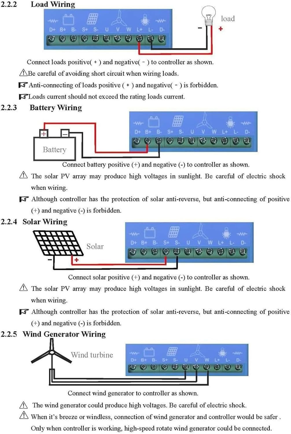 Wind Solar Hybrid Charge Controller with Dump Load & LCD Display - 12V/24V/48V, Up to 10000W - Efficient Wind Turbine Generator for Renewable Energy Solutions