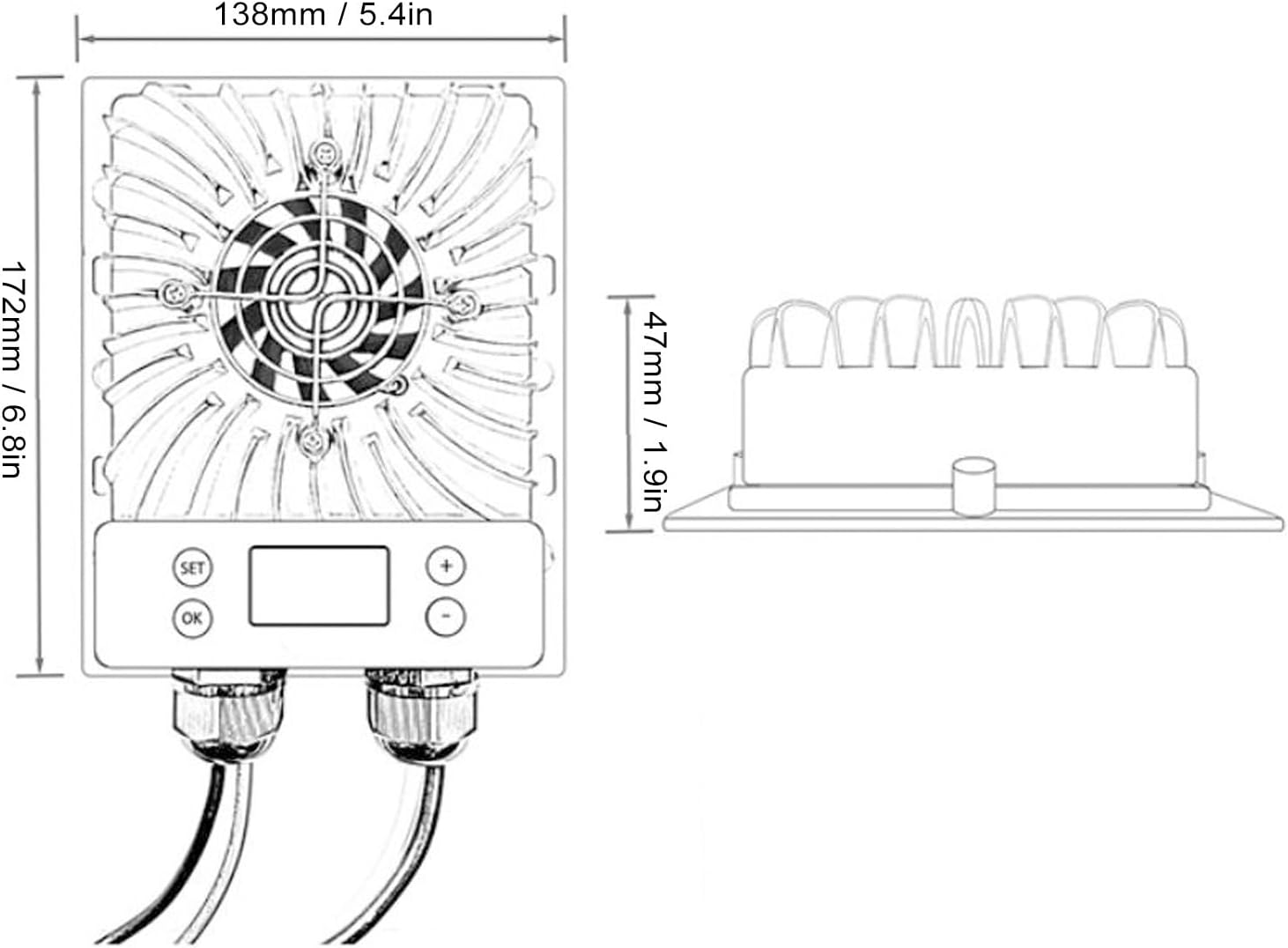 GOTOTOP Boost MPPT Solar Charge Controller 24V 36V 48V 60V 72V 1200W Solar Panel Regulator with LCD Display Cooling Fan for Lithium Ion Gel Flooded Batteries