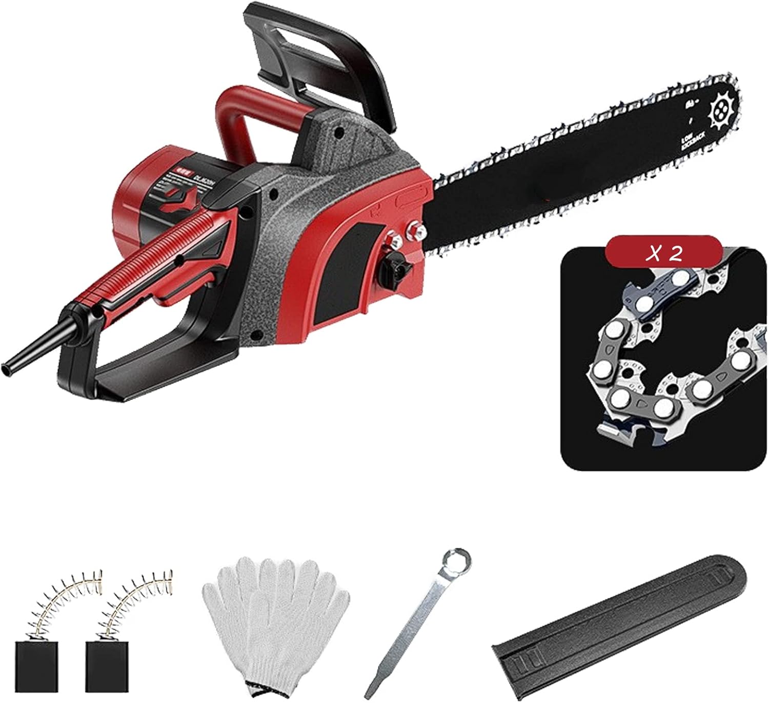 Chainsaw, Household Small Chainsaw Chainsaw High-Power Logging Saw Pruning Saw Woodworker Hand-Held Plug-in Chainsaw 16 Inches 2800W 110V/220V