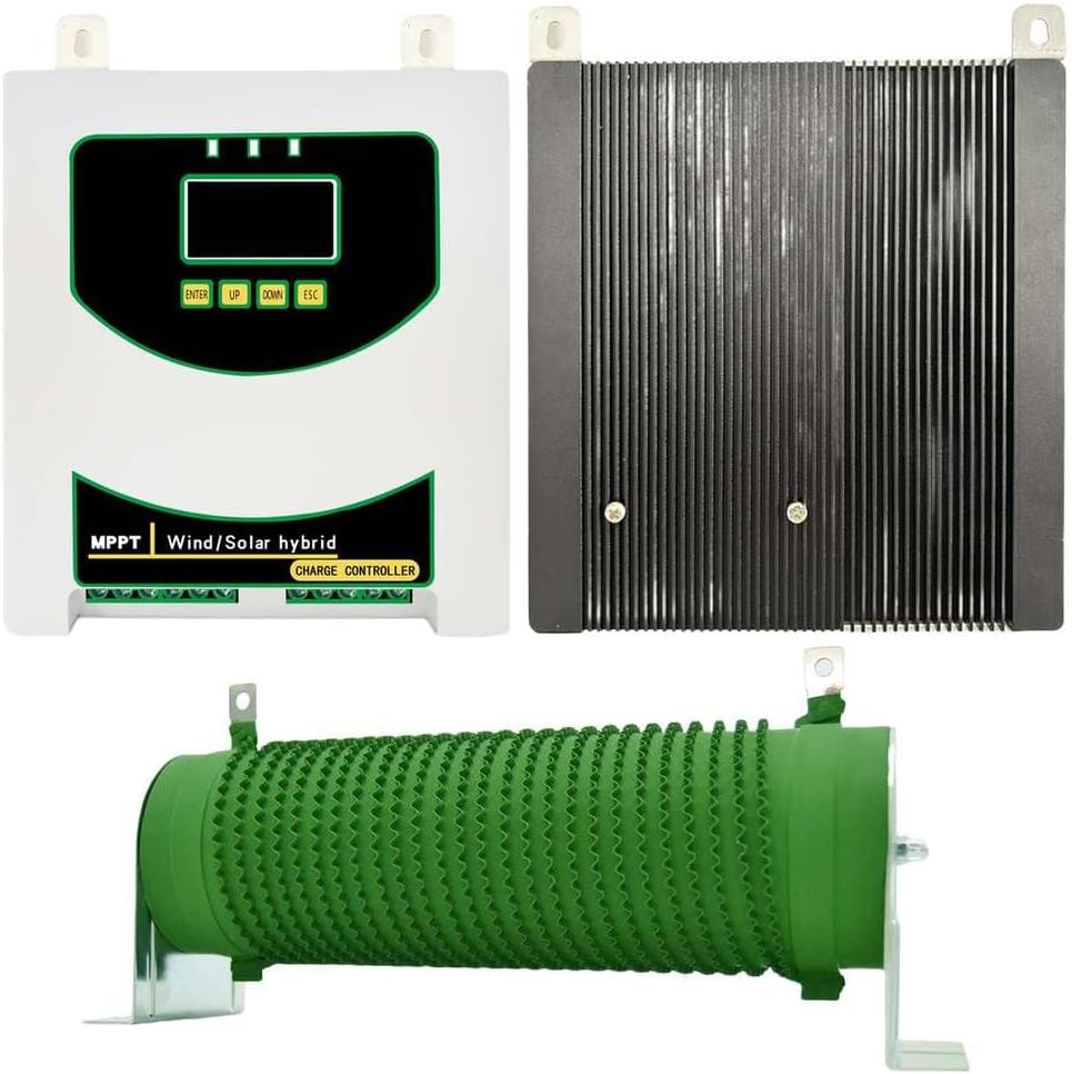 14000W MPPT Wind & Solar Hybrid System Controller, Auto 12V 24V 48V High Efficiency Regulator for Home Appliance Wind Generators