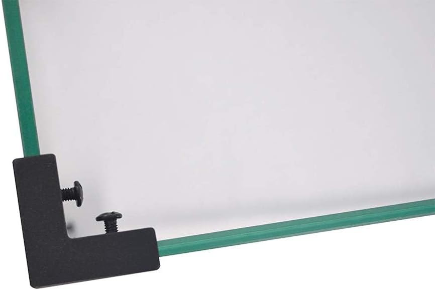 Fire Pit Table Wind Guard, 38.1 ” Rectangular Tempered Glass Flame Guard with Aluminum Brackets, Clear Wind Shield for Propane Gas Outdoor Fire Pits (Transparent, 1 Door)