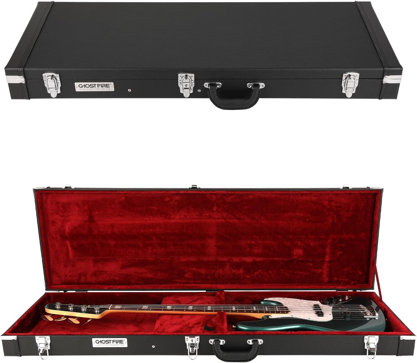 GHOSTFIRE Wooden Hard-Shell Cases Electric BASS Case Super thick fit for BASS (EB)