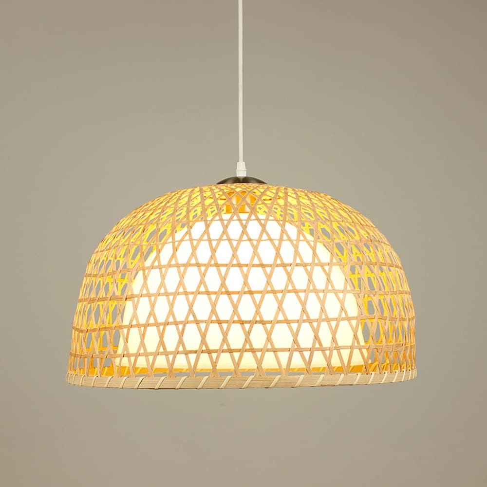 Rattan Art Lantern Pendant Lamp,Hand-Woven Bamboo Lighting Fixtures,Wicker Chandeliers for Bedrooms Decorations,Adjustable Hanging Light Fixtures