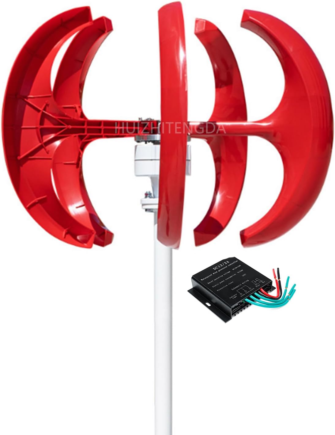 1200W Portable Wind Turbine Generator Kit,Generator 5 Blades 12V 24V 48V Free Energy Wind Turbine Generator Low Start Wind Speed for Courtyard Lighting