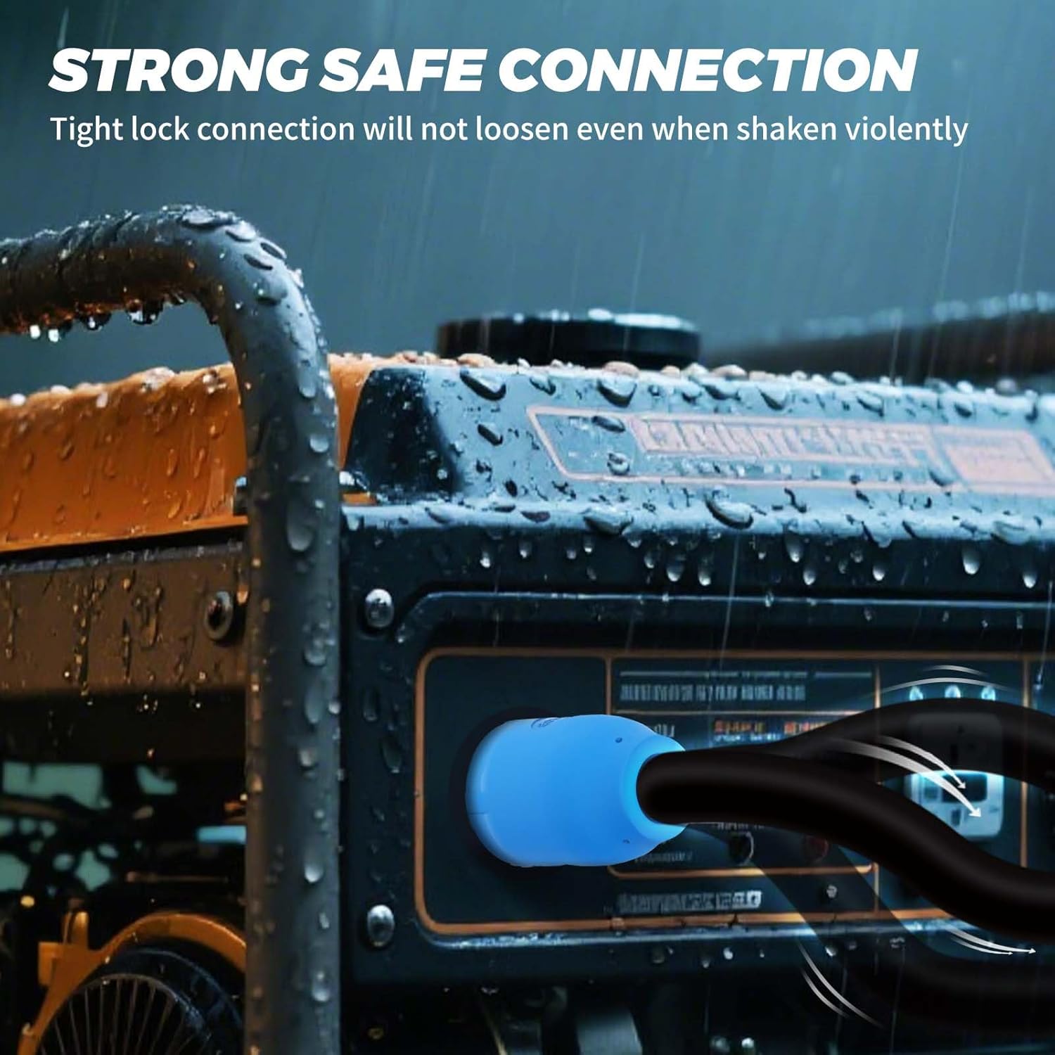 50FT 30 Amp Generator Cord, 4 Prong NEMA L14-30P/L14-30R Generator Extention Cord, Twist Lock Heavy Duty 10 Gauge Outdoor Extension Cable for RV Camper and Generator to House, ETL Listed