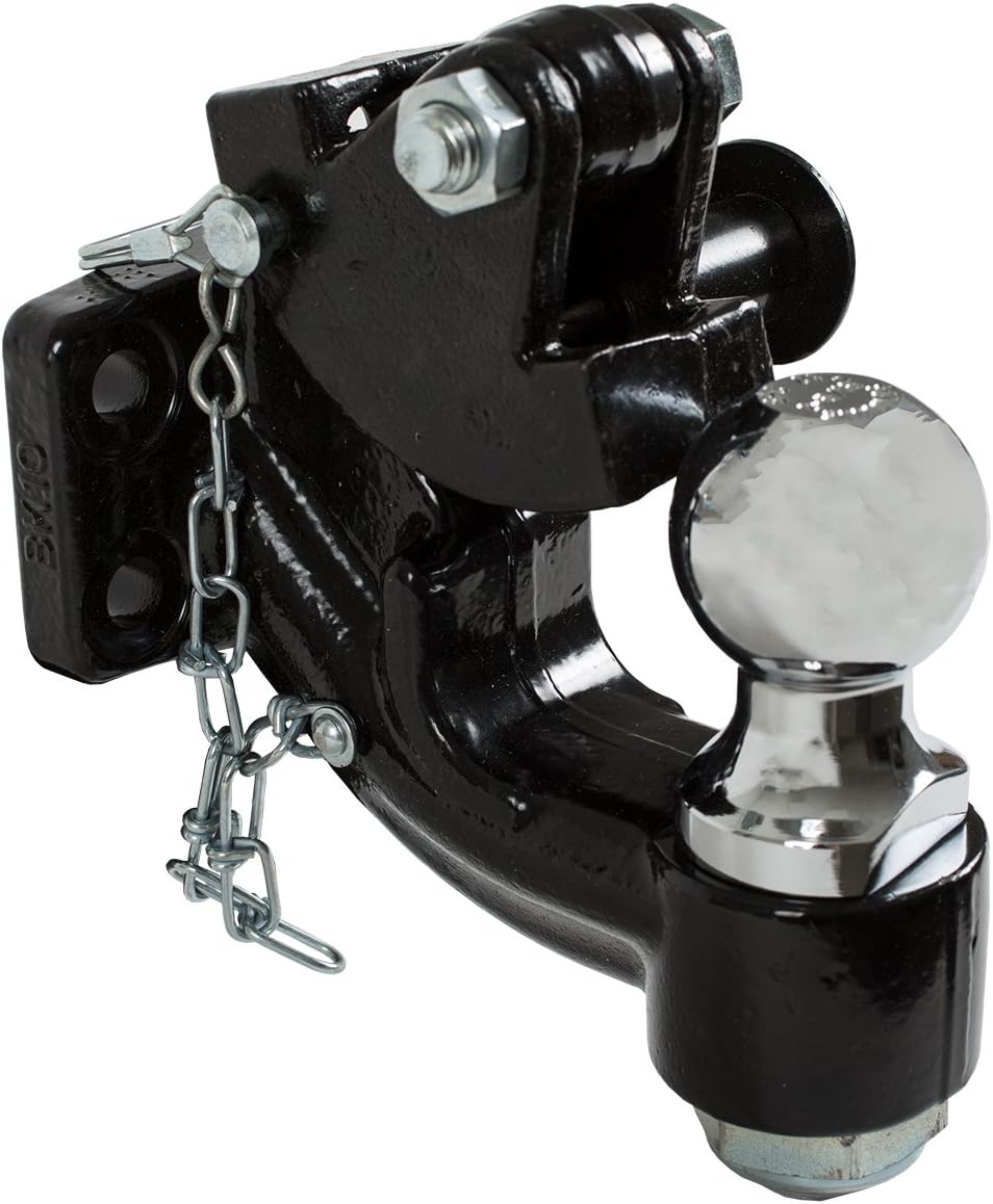 Buyers Products 10052 Bolt-On 10-Ton Mount Combination Hitch with 2 Inch Ball, MGTW 20,000lbs, MVL 4,000lbs, Heavy Duty Towing Accessories For Trucks & Trailers
