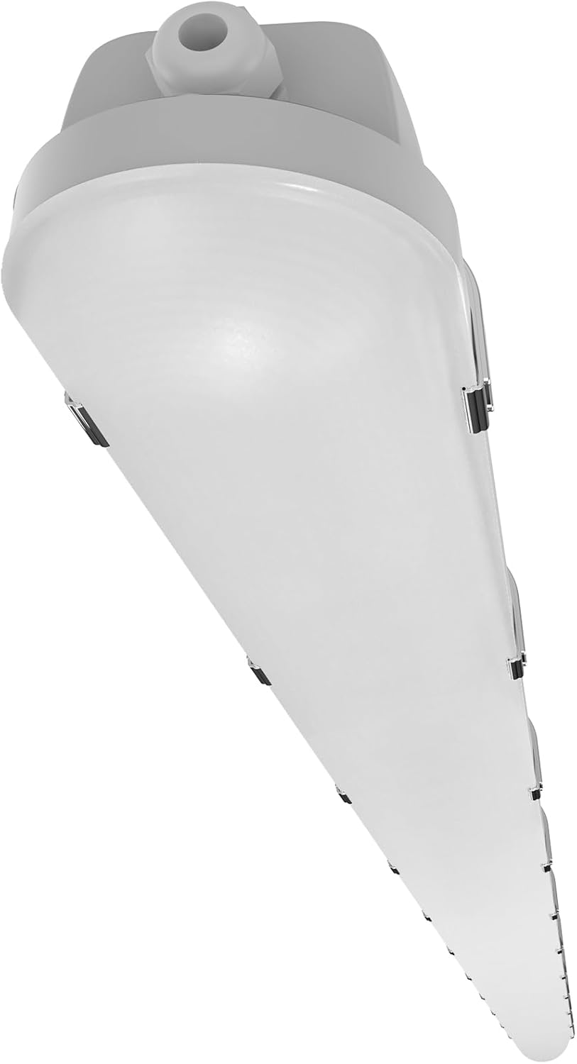 HYPERLITE 8 Foot LED Vapor Proof Light, 15600lm IP66 Waterproof Vapor Tight Led Lights Fixture, 120w/100w/80w, 120-277V, Dimmable Outdoor Shop Light for Carports, Gas Station, Garage ETL Listed