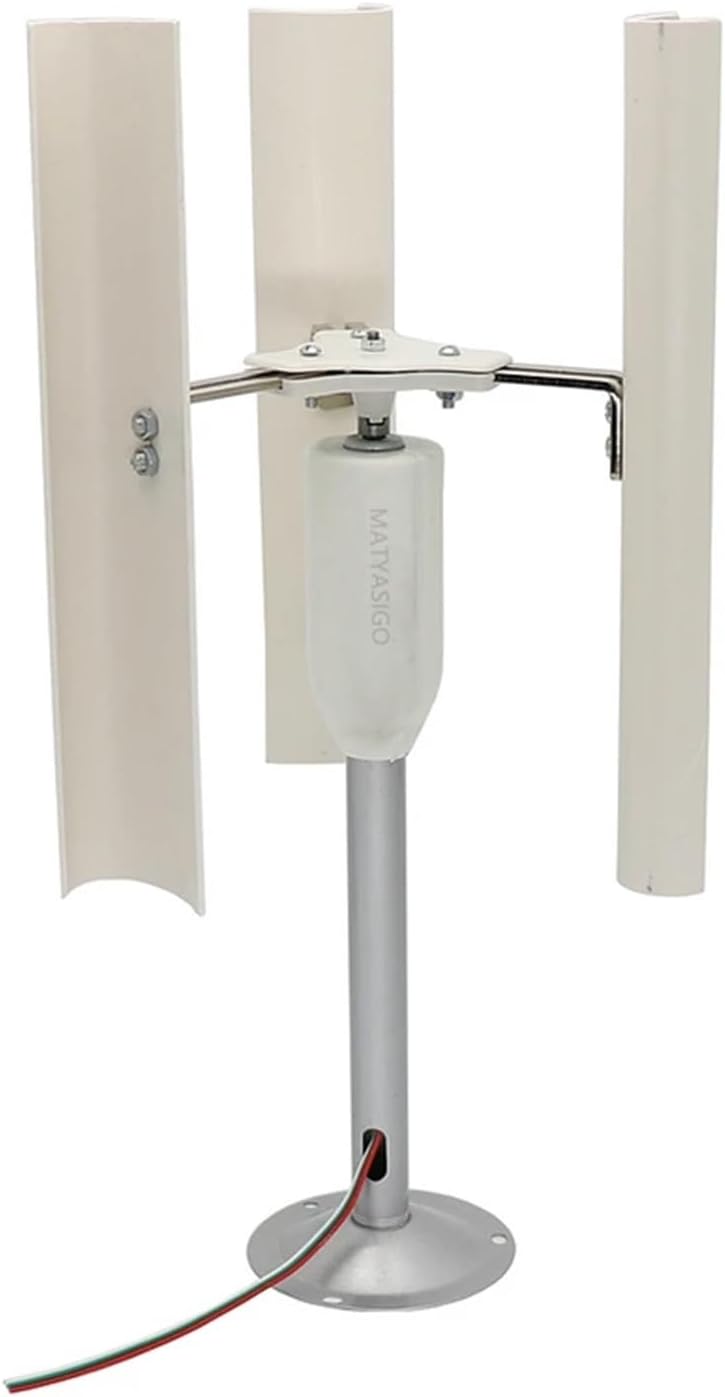 Vertical Axis Wind Turbine Model DIY Three-Phase Permanent Magnet Generator Night Light Making Windmill DIY Display Low Starting Speed for Home