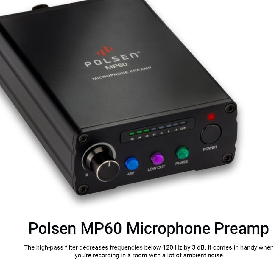Microphone Preamp – Compatible with Shure, Dynamic Mics, Pre Amp for Microphones, and XLR Preamp for Studio and Podcasting