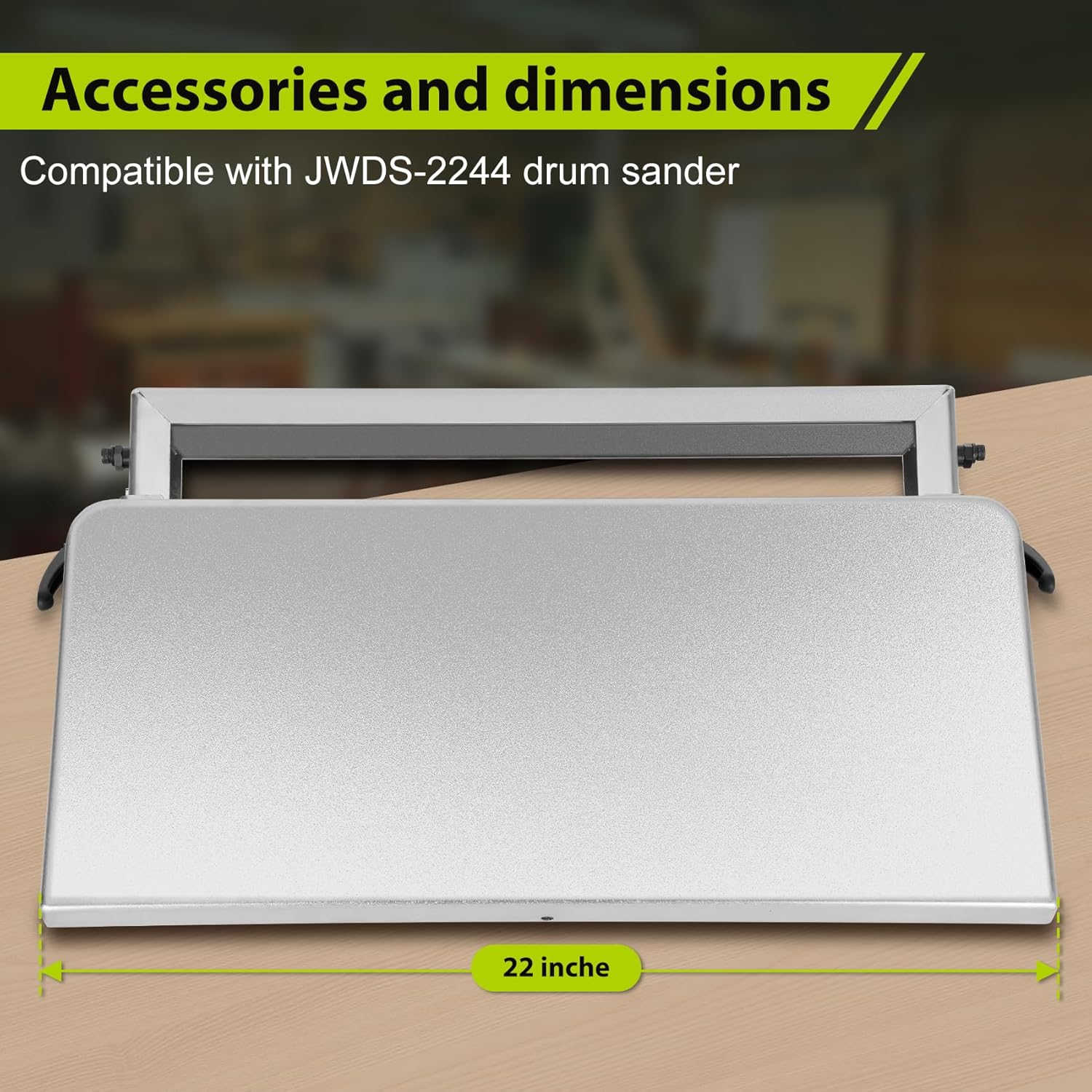 Chaoos|Folding Infeed/Outfeed Tables,drum sander infeed outfeed,22-in desktop(2 pack),For Compatible with JWDS-2244 drum sander.Effortless and efficient operation makes work a breeze