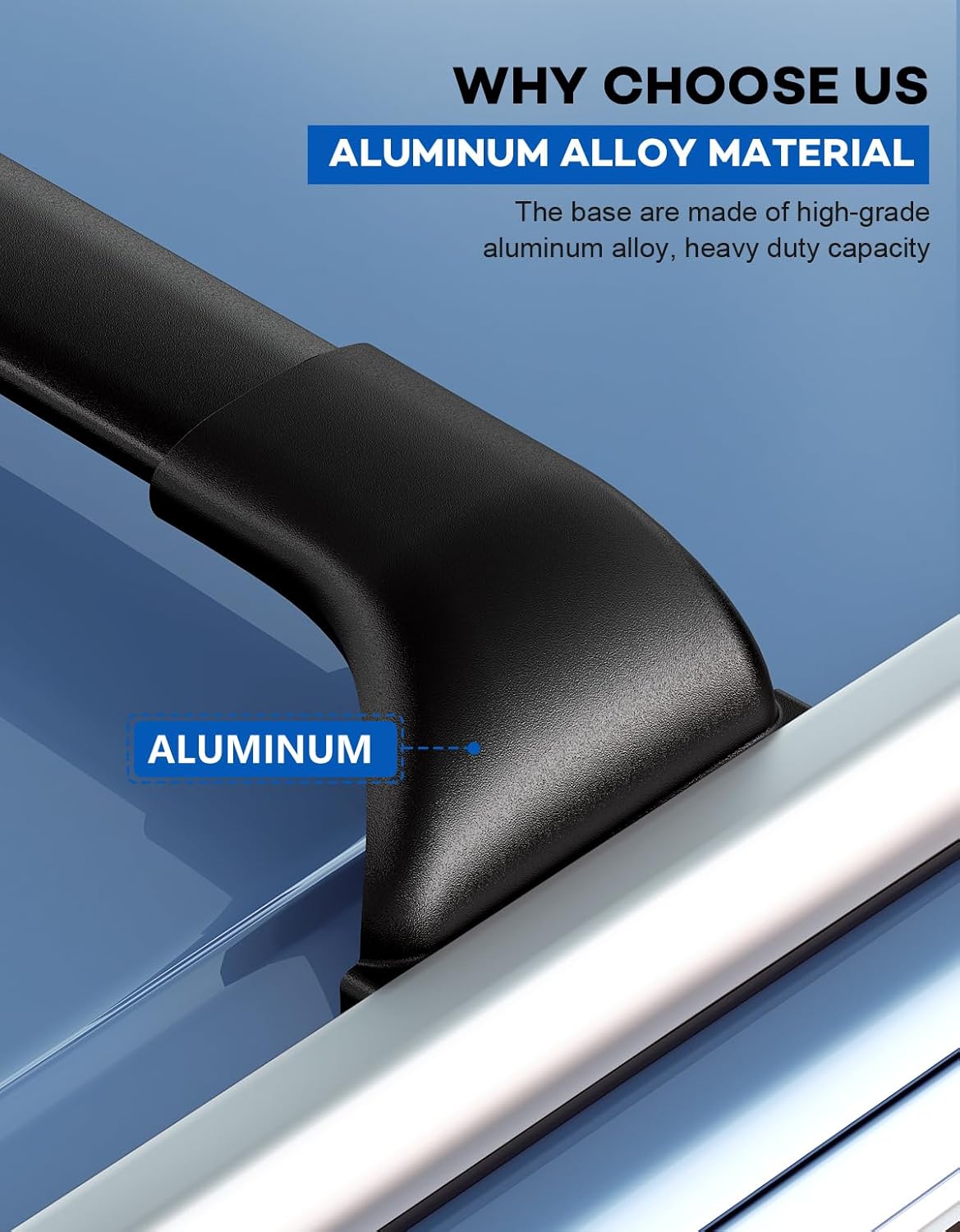 Roof Rack Cross Bars 220lbs Compatible with Buick Enclave 2018-2025 (with Flush Side Rails),Heavy Duty All-Metal Aluminum Crossbar Luggage Racks Roof Rails Rooftop Canoe Accessories