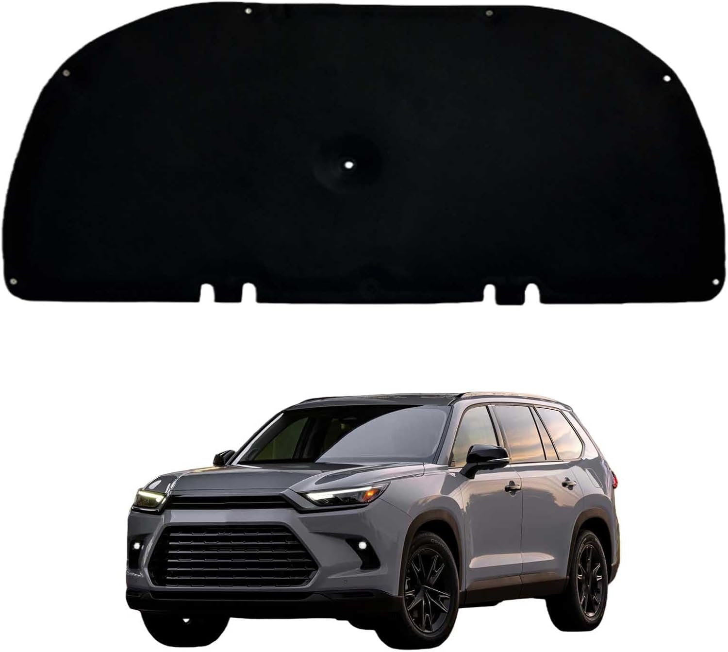 Car Front Hood Engine Sound Pad for Toyota Highlander 2020-2025 OE:53341-0E120, Heat Insulation Cotton Mat Cover Soundproof Car Accessories