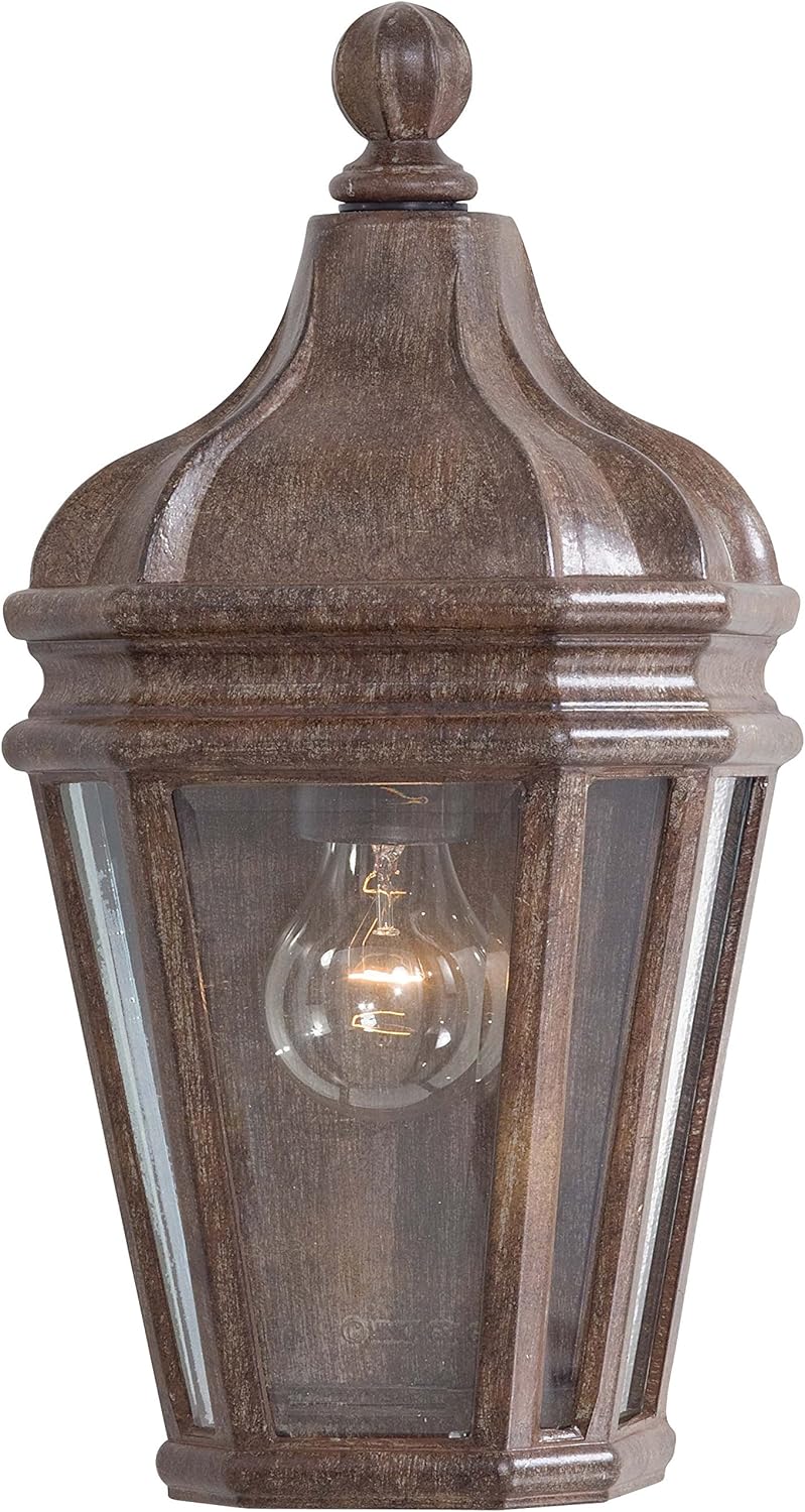 Minka Lavery Outdoor Wall Light 8697-61 Harrison Aluminum Exterior Pocket Sconce Lantern, 100 Watts, Rust