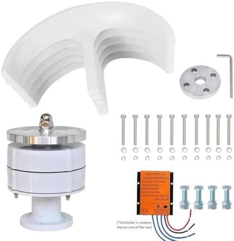 3000W/4000W/5000W Vertical Wind Turbine Generator Kit - 5 Blades, 12V/24V/48V Windmill Energy System with Controller for Efficient Power Generation
