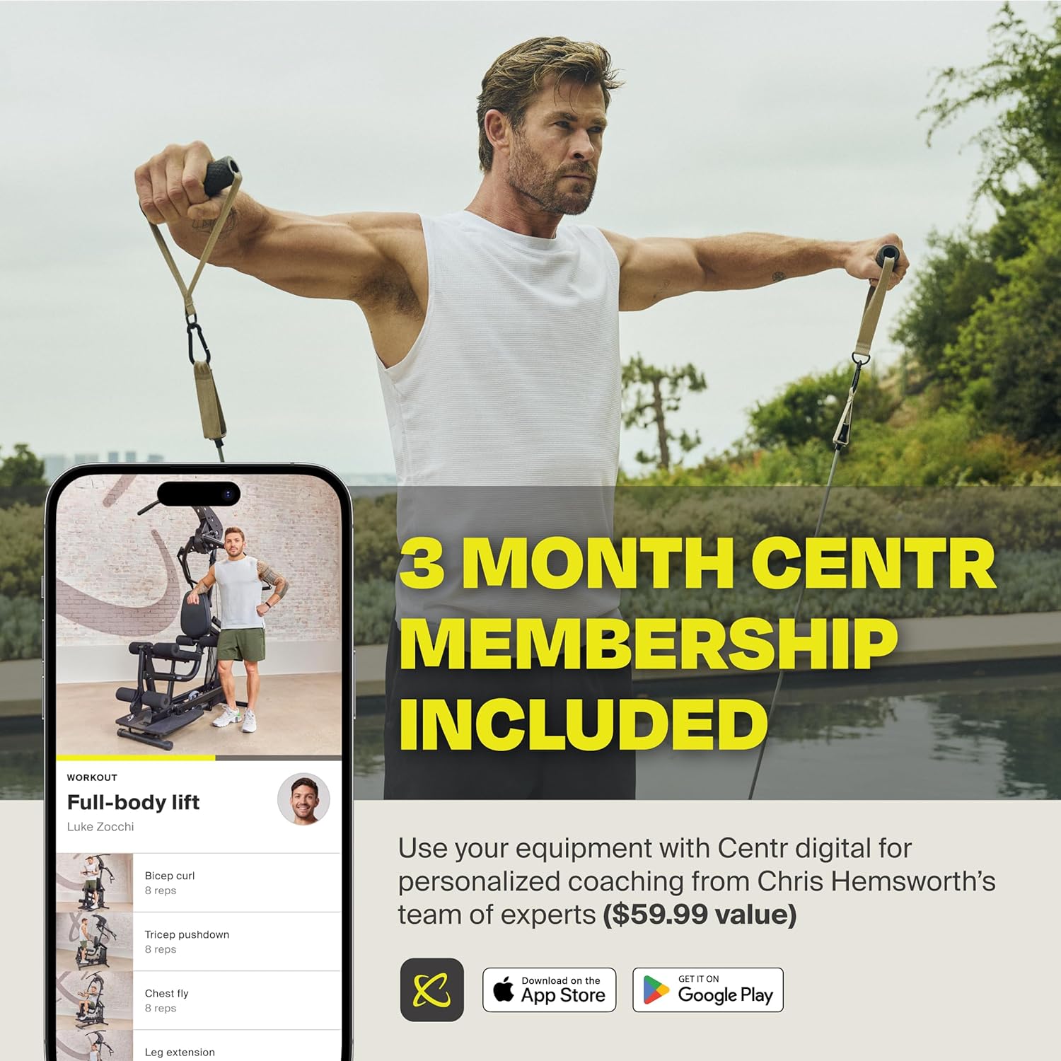 Centr Body Weight Home Gym Machine - Upper & Lower Body Weight Machine & Home Gym System with Multifunctional Cable for Full Body Workout Set - Exercise Equipment with Leg Extension & Leg Curl Station