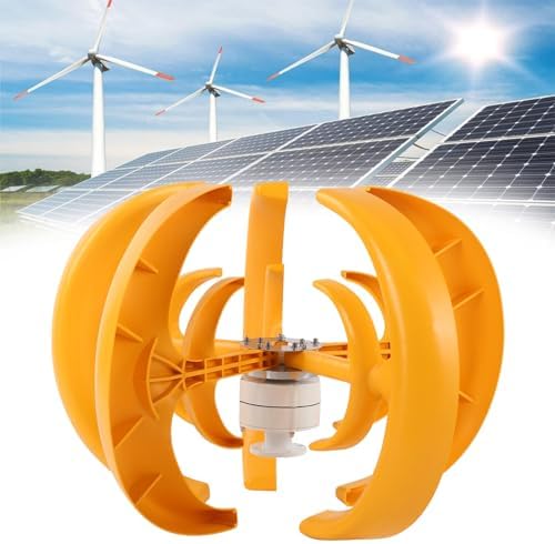 100W Vertical Wind Turbine Generator with Controller for Boats & Terraces, 5-Blade Low RPM 12V/24V Windmill for Home Use, Eco-Friendly Renewable Energy Solution