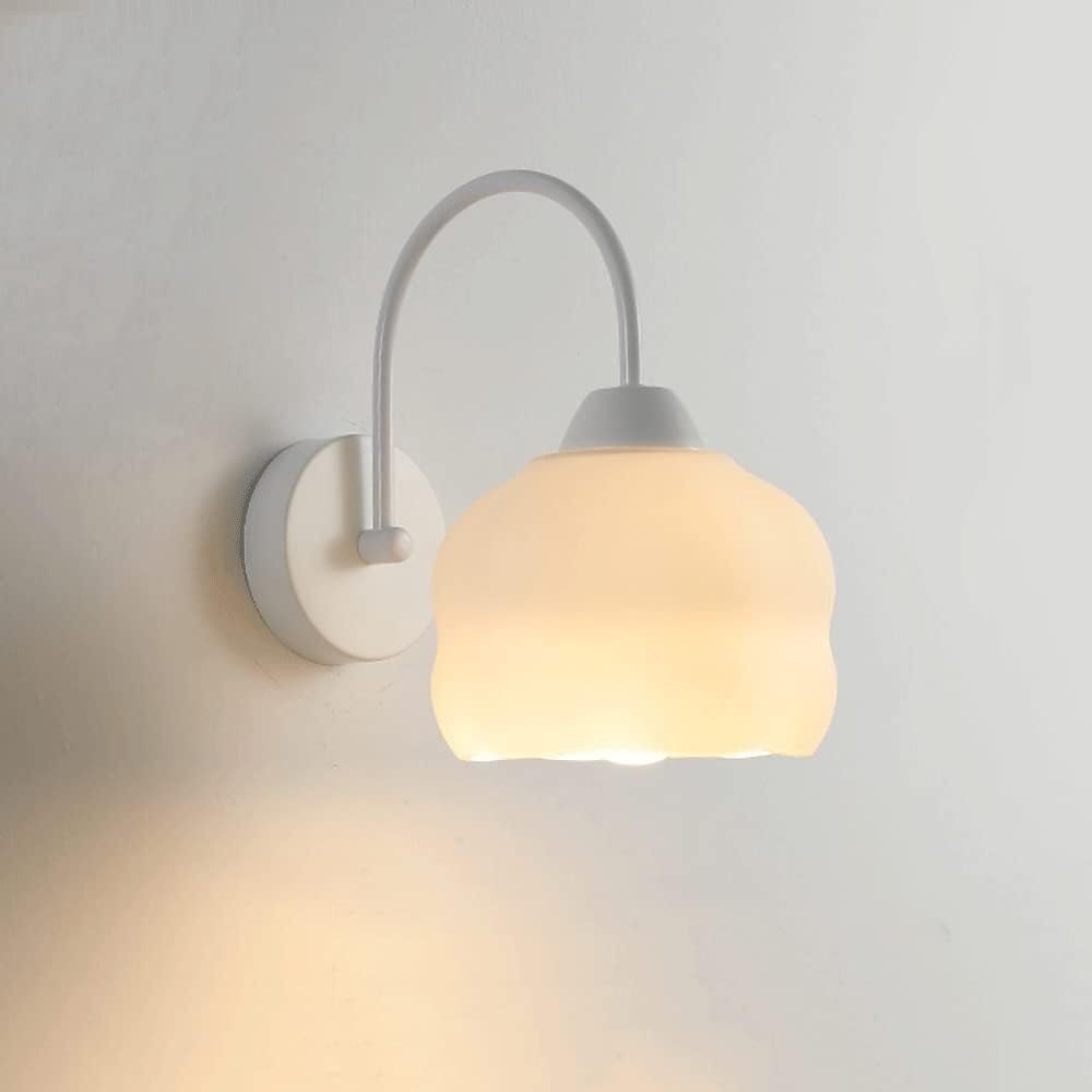 Wall Sconce with Glass Lampshade Indoor Wall Mounted Lamp Fixture Japanese-Style Wall Sconce