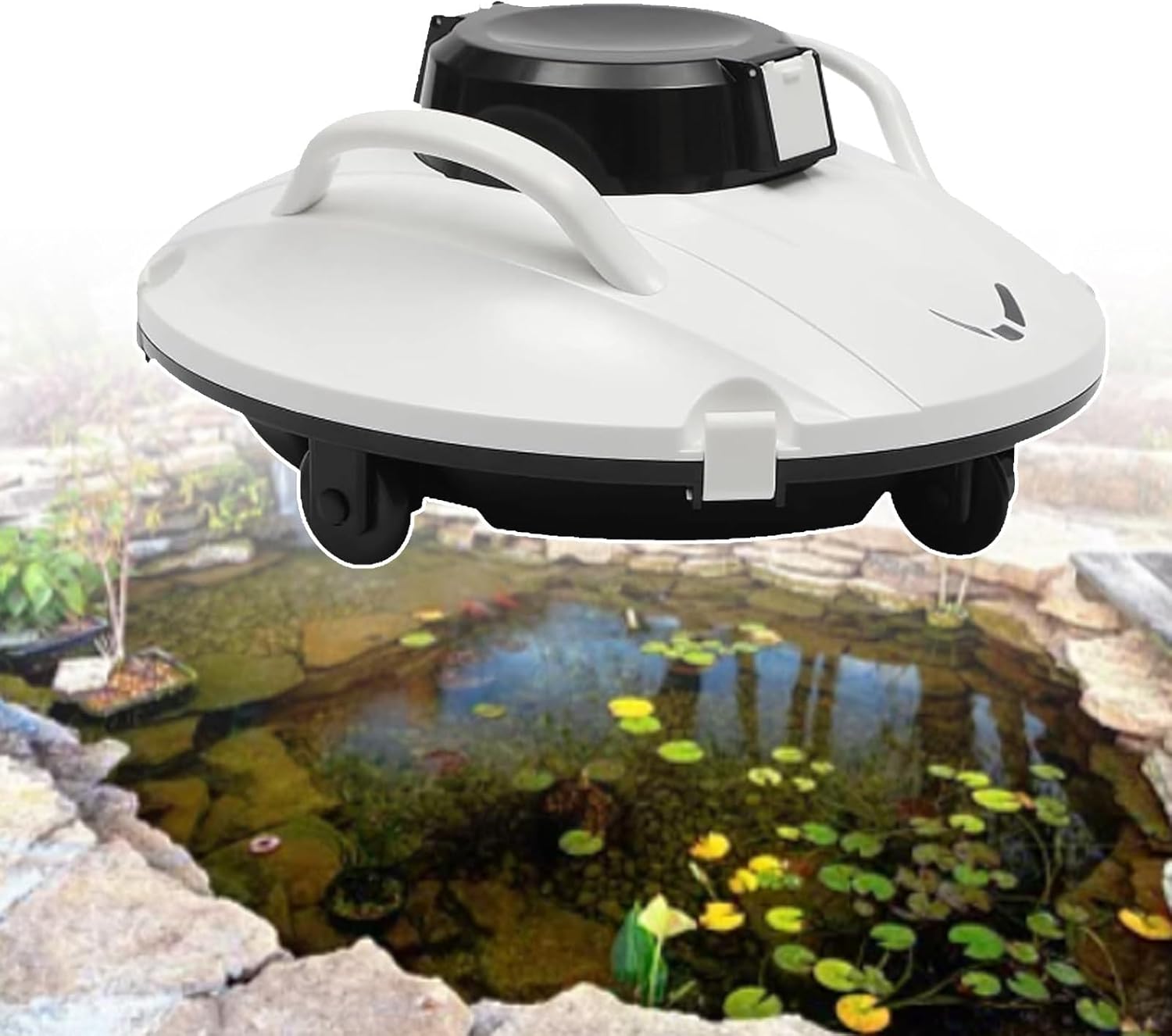 Cordless Robotic Landscape Pool Vacuum Cleaner, Pool Vacuum With Self-Parking, 120Mins Runtime, Auto-Reserve 23° Climbing