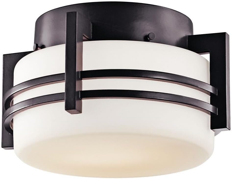 Kichler 9557AZ Pacific Edge Outdoor Ceiling 1-Light, Architectural Bronze