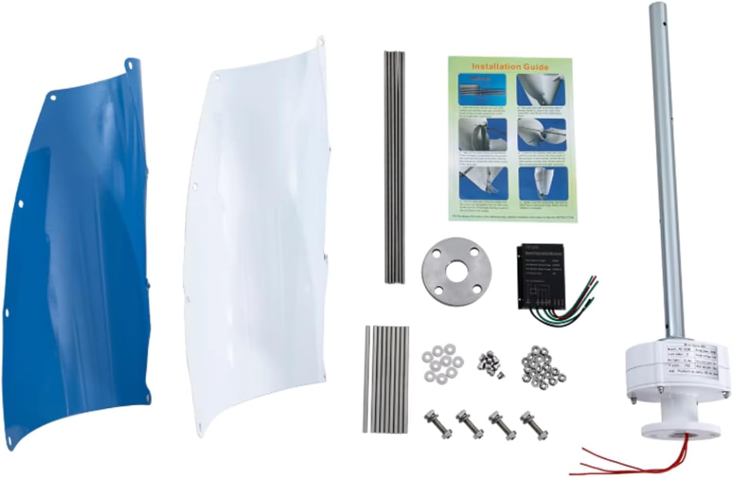 12000W No Noise Vertical Axis Wind Turbine Kit,12V 24V 48V Wind and Solar Power Generation Magnetic Dynamo Free Energy