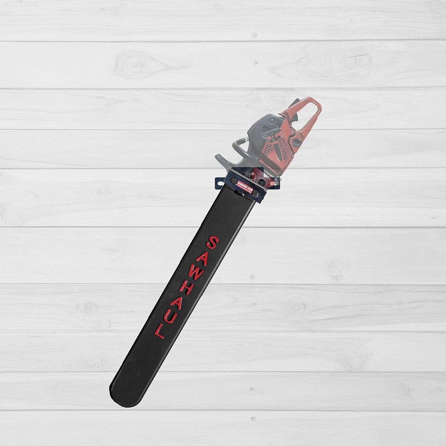 SawHaul Snap-Lok Universal Base with Scabbard Chainsaw Carrier Kit for Flat Surfaces, 36 Inch Red Scabbard, Rotating Mount Holder Compatible with All Chainsaw Brands, Made in USA