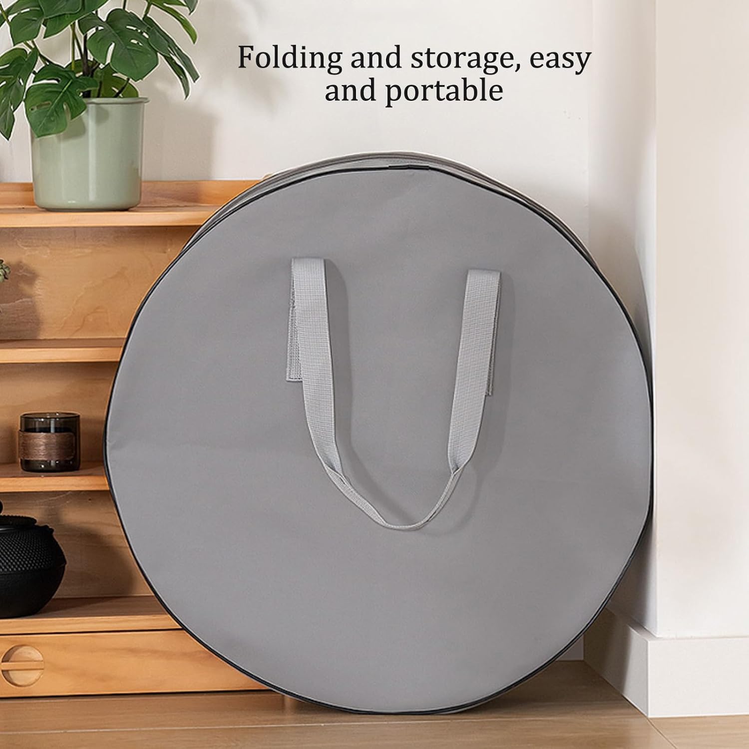 Portable Fire Bowl Folding Wood Burning Fire Pit Iron Brazier 21.7'' Outdoor Fire Pit Burning Bonfire Incinerator for Backyard Garden Camping Picnic.(Style2-55x45CM/21.7x17.7IN)