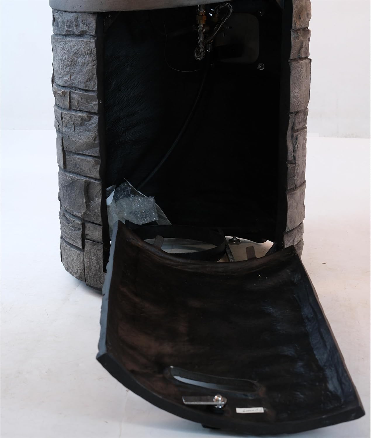 Outdoor Gas Fire Pit 32000 BTU CSA Certified 20 Inch Round with Lava Stones & Cover for Garden Patio Backyard Heating