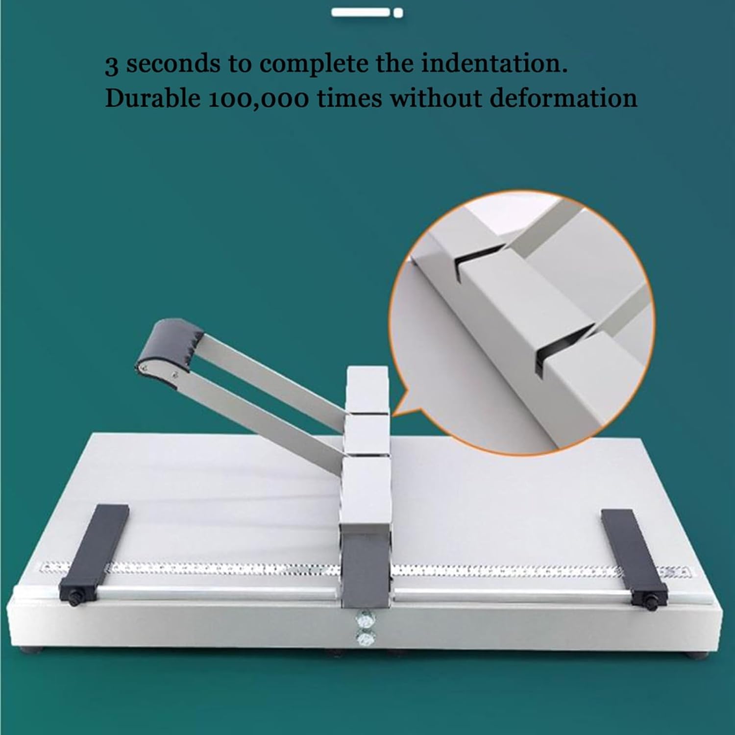 Creasing Machine, Manual Paper Creaser Desktop Paper Folding Machine Manual Binding Machine for Greeting Cards Booklets-35cm