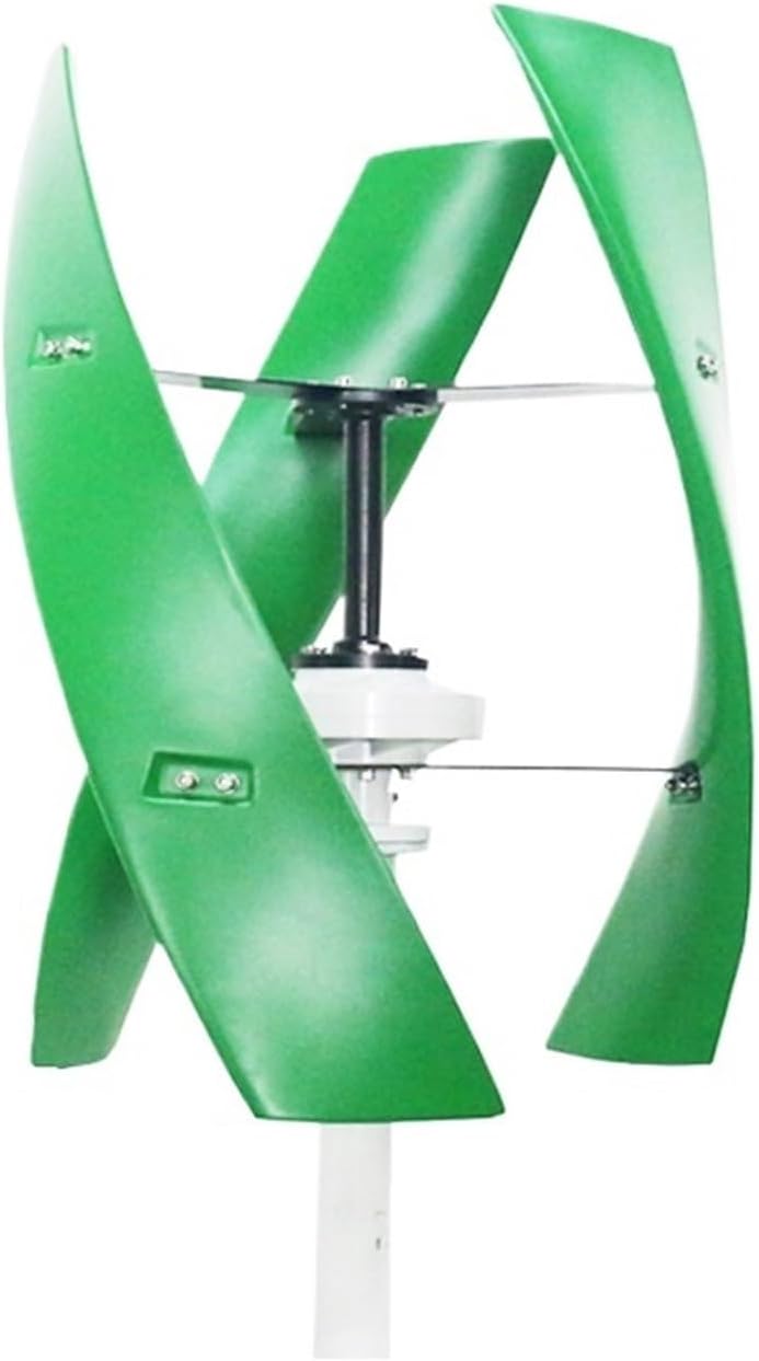 Windmill Generator, 10KW Home Low Noise Wind Turbine Vertical Windmill Electric Generator 10000W 12V 24V 48V Low Wind Speed Starting Wind Turbines (Color : Green, Size : 24V_10KW)