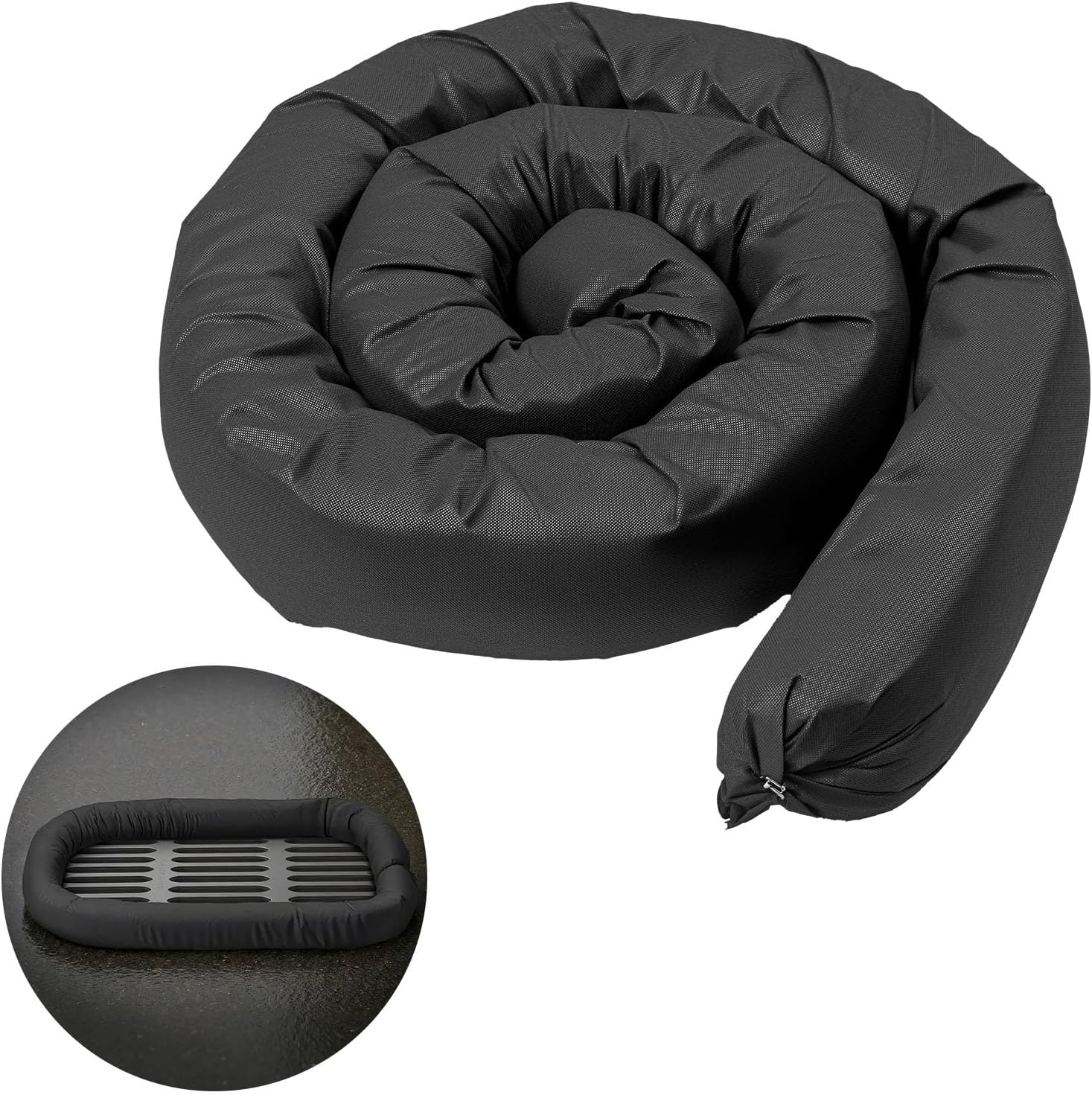 VEVOR Sediment Filter Sock, 4Pcs Erosion Control Socks Dia. 5 in x 10 ft L Coverage, Polypropylene Filler, Flexible & Efficient Silt Fence Socks for Storm-Water Management, Drainage Protection