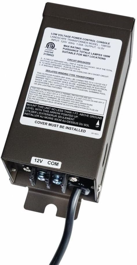 Kichler 15M100AZT Standard Series Transformer 100W Manual, Textured Architectural Bronze