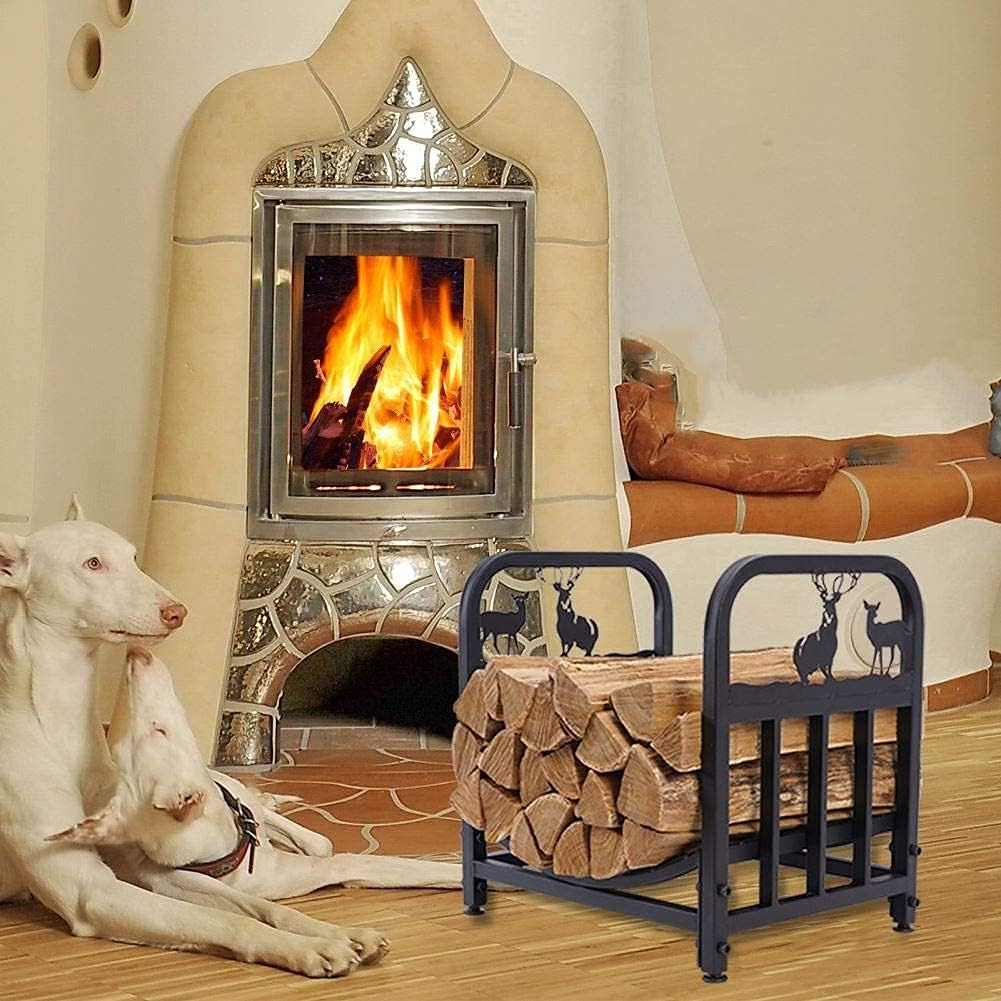 Patented Smokeless Fire Bowl Pit and Wrought Iron Log Rack