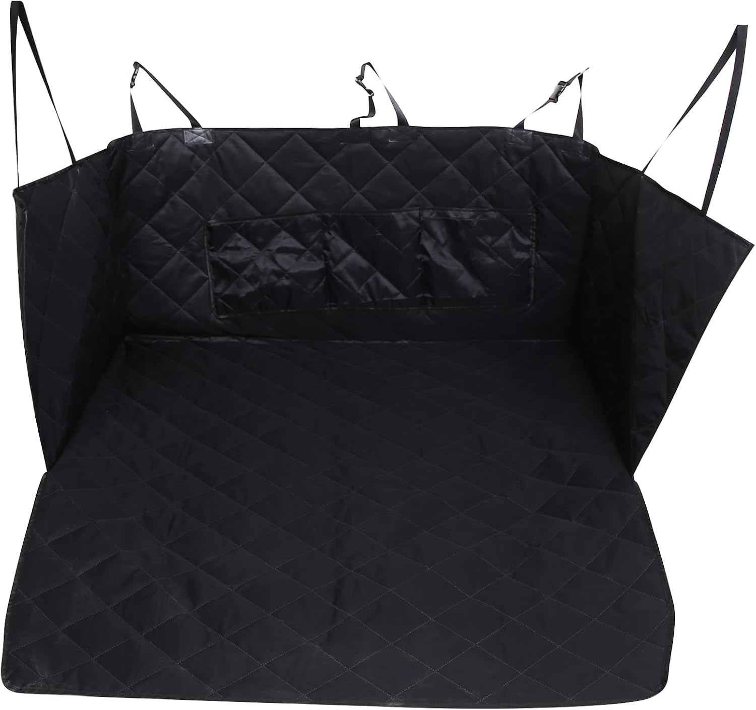 Aunginsy SUV Cargo Liner for Dogs Compatible with Toyota FJ Cruiser 2007-2021, Rear Trunk Mat Travel Nonslip Pet Cargo Boot Liner with Bumper Flap Protector Waterproof Floor Mat for Cats Accessories