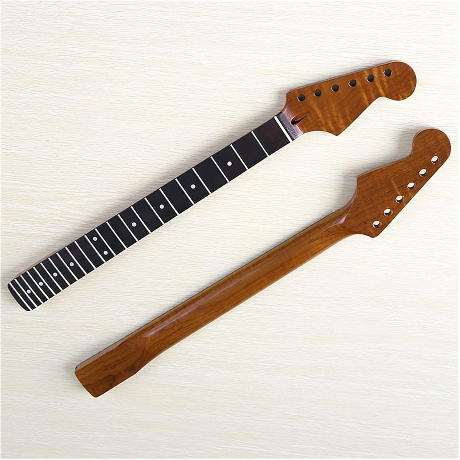 Roasted Maple Electric Guitar Neck 22 Fret Gloss for ST Style Guitar ​Neck Replacement