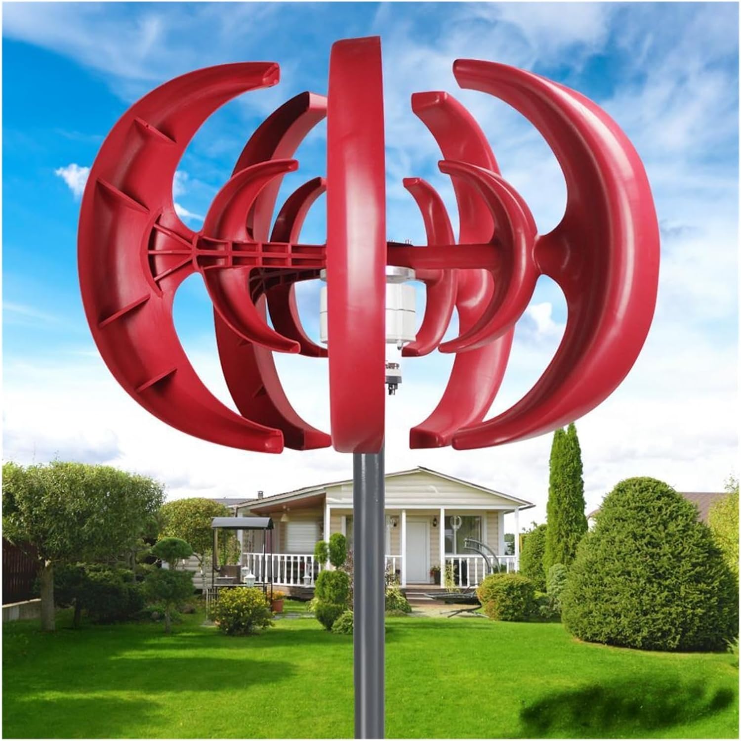 Wind Generator, 100W Wind Turbines Generator, 5 Blades DC12V Vertical Axis Kit for Home Hybrids Streetlight Use,Wind Turbine