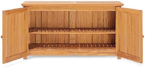 Grade-A Teak Wood Outdoor Patio Garden Chest Storage Cabinet