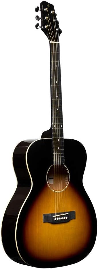 Stagg 6 String Acoustic Guitar, Right, Sunburst (SA35 A-VS)