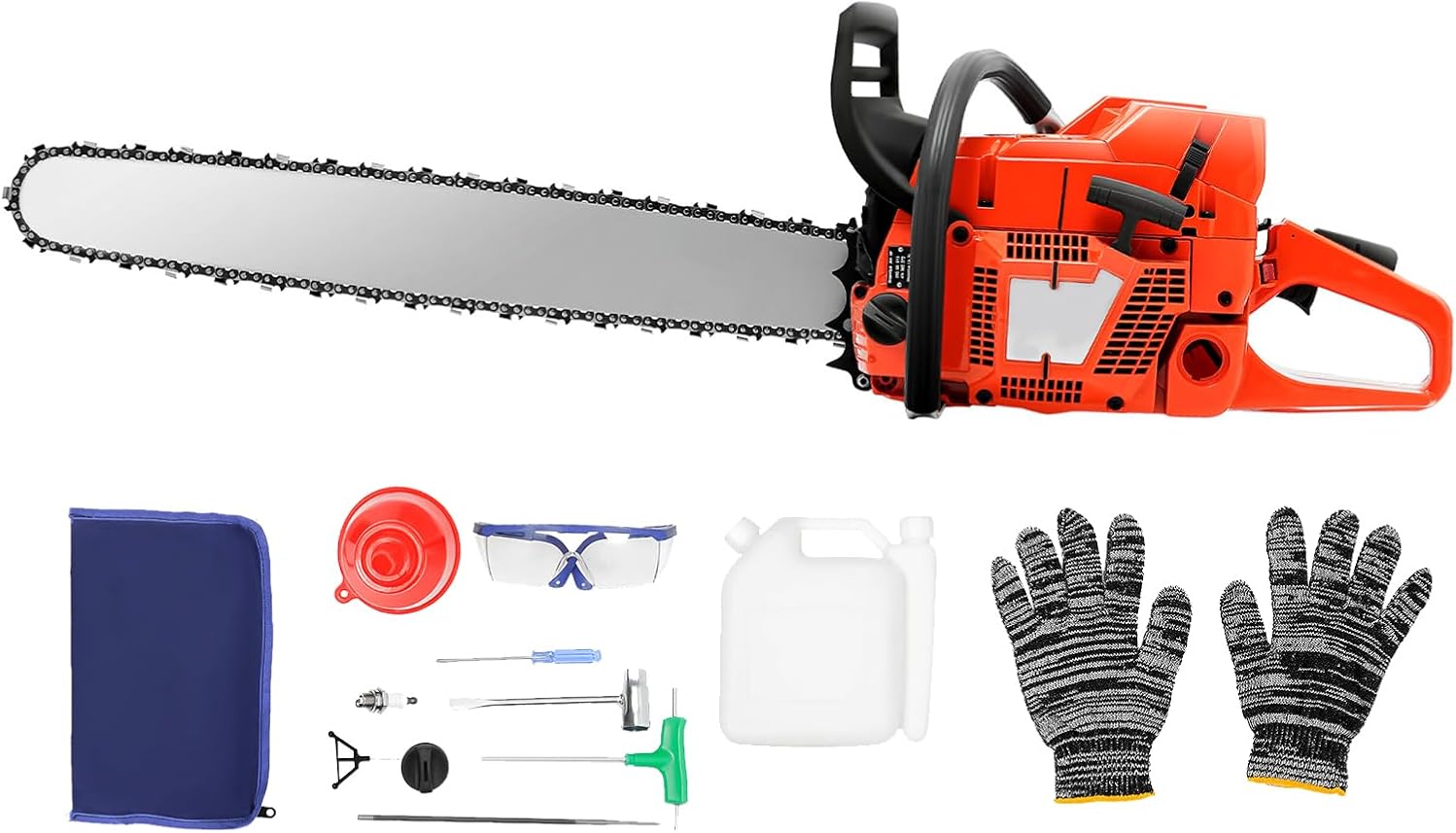 71CC Gas Chainsaws 2-Cycle Gasoline Powered Chain Saws Handheld Cordless Petrol Chainsaws Optional 28 Inches Gas Chain Saws for Trees Wood Farm Garden Ranch Forest Cutting