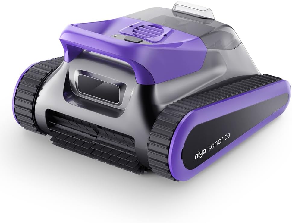 Niya Sonar 30 Cordless Robotic Pool Cleaner from The Creators of Dolphin, up to 33 FT in Pool Length, Wall Climbing, Sonar-Powered Navigation