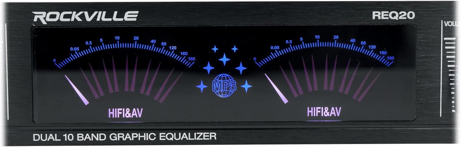 Rockville REQ20 Dual 10 Band Graphic Equalizer 19