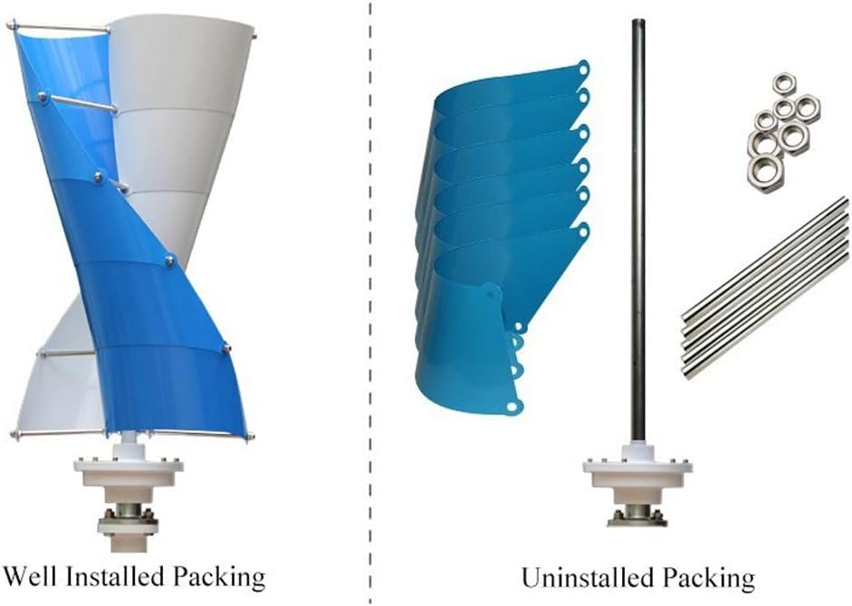 400W Vertical Wind Turbine Generator - Low Noise 12V/24V Windmill Power Generator with Controller for Home & Garden, Efficient Free Energy Solution