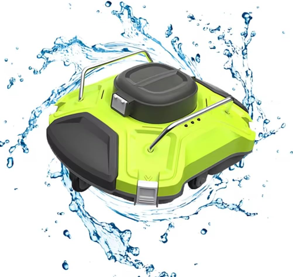 Cordless Robot Pool Cleaner, 180 Minutes Endurance Pool Vacuum, 200um High Density Filtration System, 5000mah Lithium Battery for Automatic Cleaning, Applicable to 1000 Square Feet