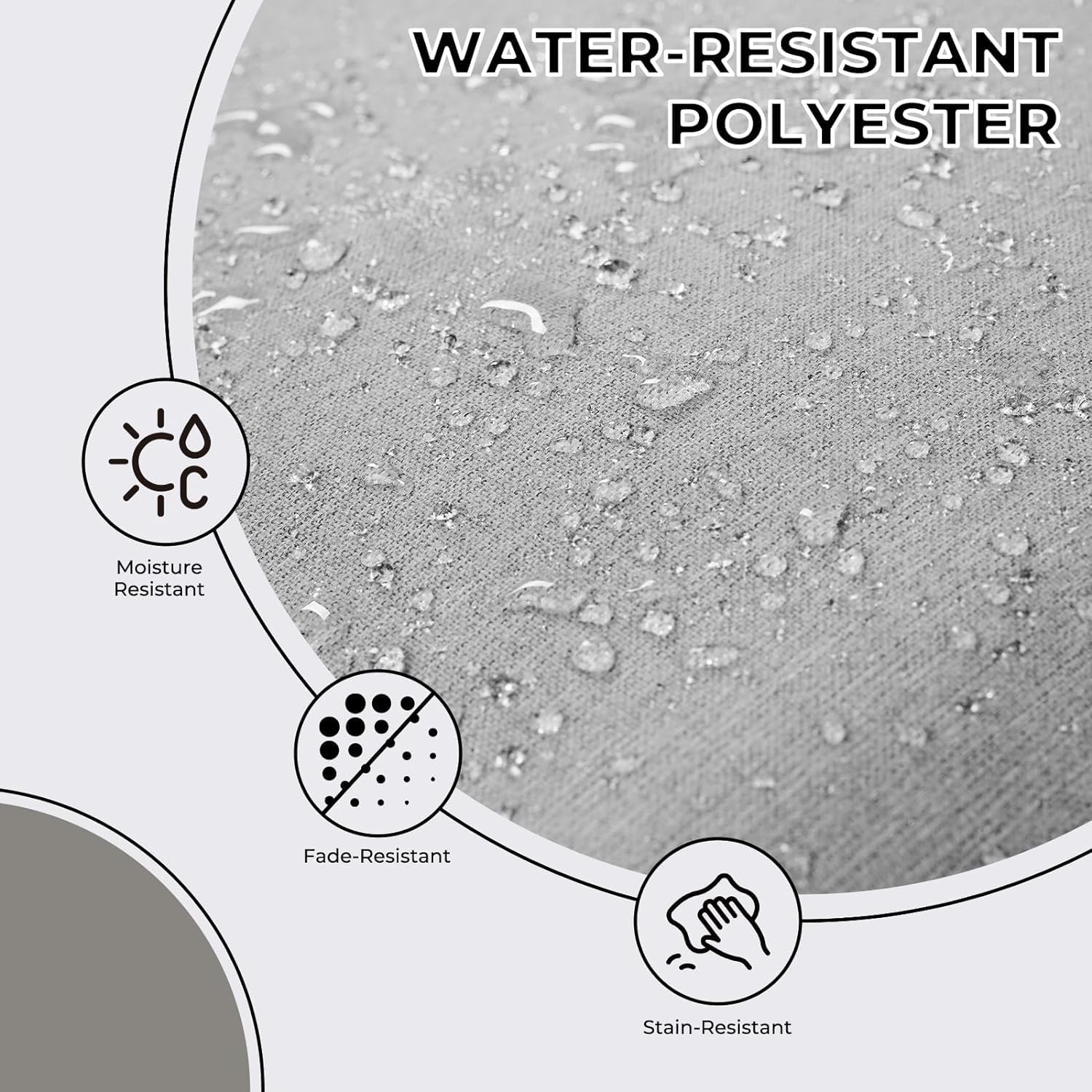 Grand patio 5-Piece Patio Dining Set for 4, E-Coated Outdoor Dining Set 2 PCS Fixed & 2 PCS Swivel Patio Dining Chairs with Olefin Cushions & 1 Brown Square Dining Table with 1.5”Market Umbrella Hole