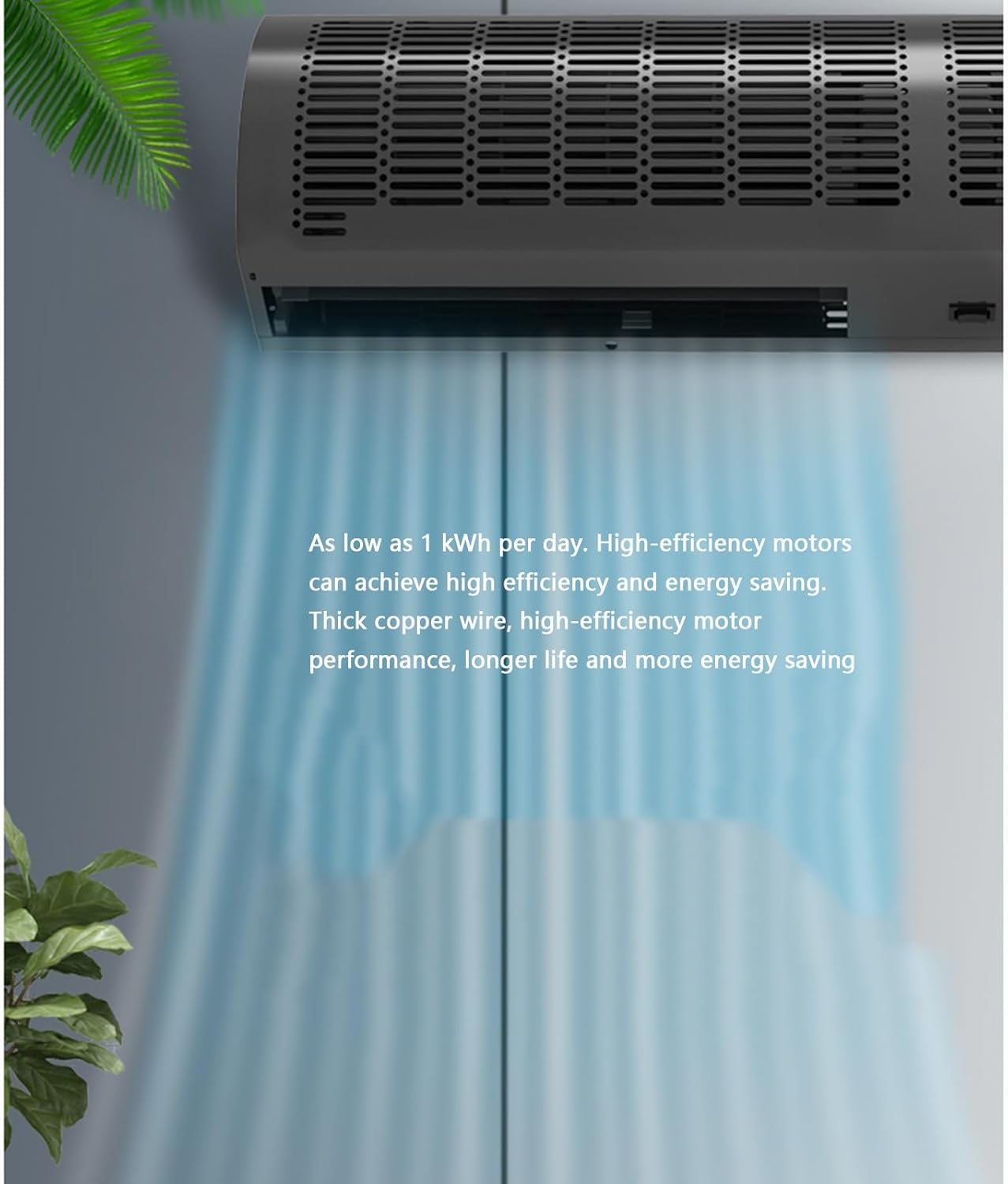 Silent Commercial Air Curtain Machine 24 Inch,35inch,39inchAir Curtain Cold Storage Supermarket Dedicated Fan(150 * 19(59 * 7.4inch))