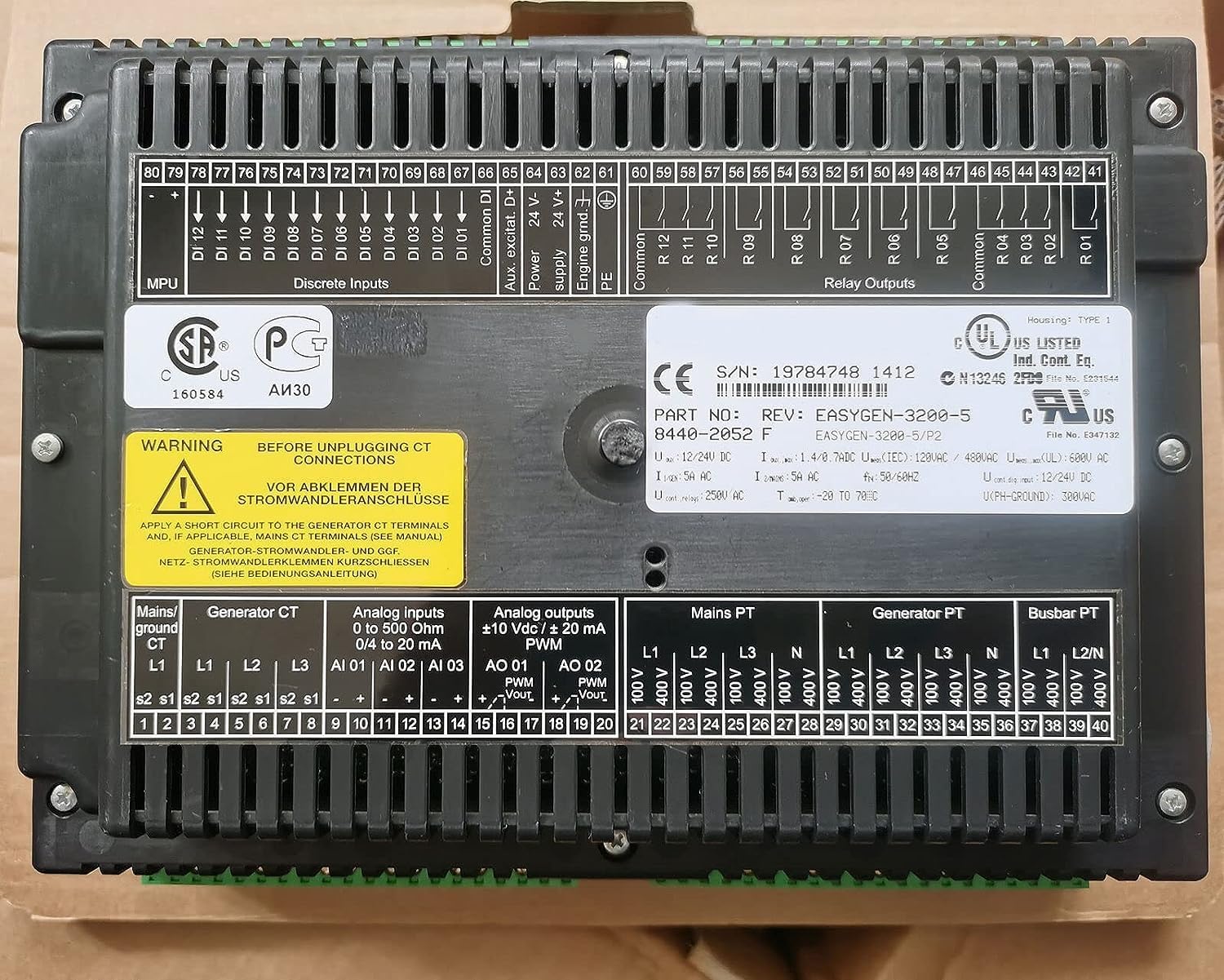 IEQFUE Controller 8440-2050 Compatible with Woodward Easygen Generator 3200-5/P1