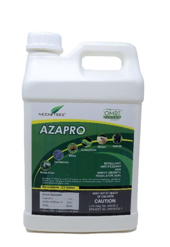 Azapro - Botanical Insecticide - Pest Management and Growth Control Concentrate for Organic Gardening (2.5 Gallon)