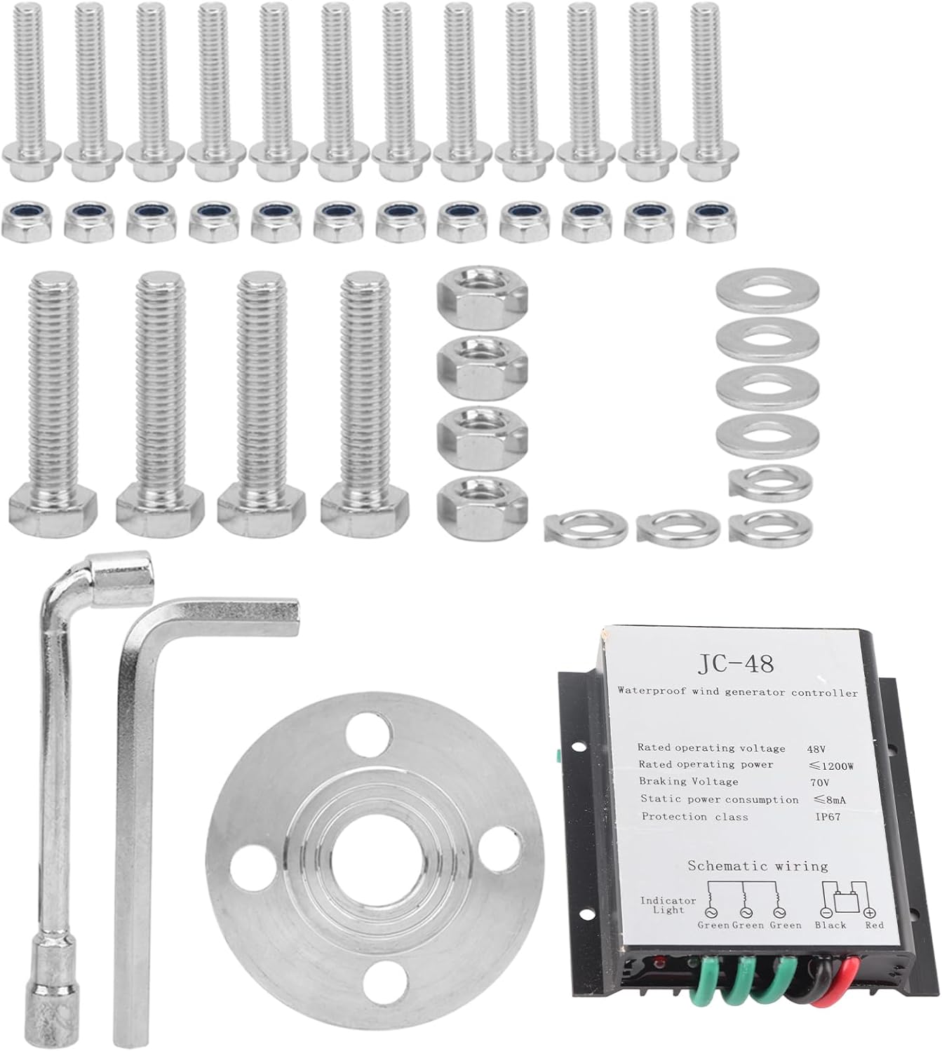 Small Windmill Turbines Generator, Wind Mill Generator Kit, Wind Industrial Machinery Equipment 800W with 6 Blade for Boat and Home Charging (48V)