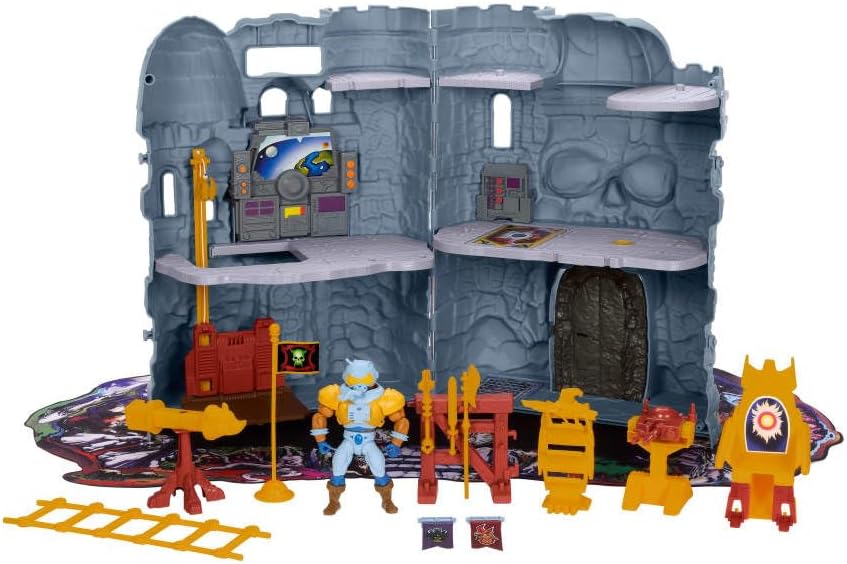 Masters of The Universe Vintage Castle Grayskull Playset with Display Mat & Spaceman Figure, Jawbridge & Other Features & Accessories (Amazon Exclusive)