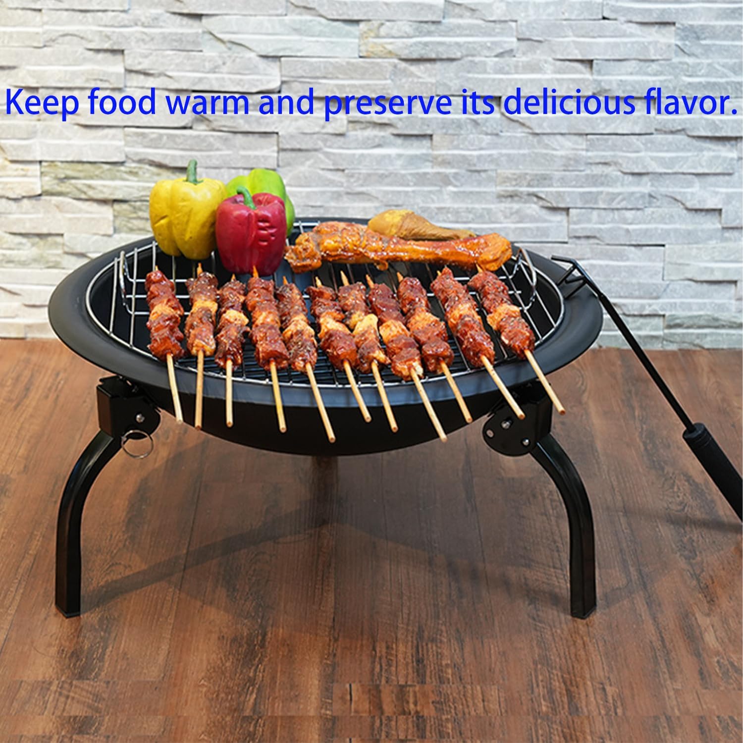 Portable Folding Outdoor Fire Pit & Wood-Burning Stove Perfect for Gardens, Family Gatherings, picnics, and Beach Bonfires—Enjoy Relaxed, Cozy Evenings. (Black, 21.5in)